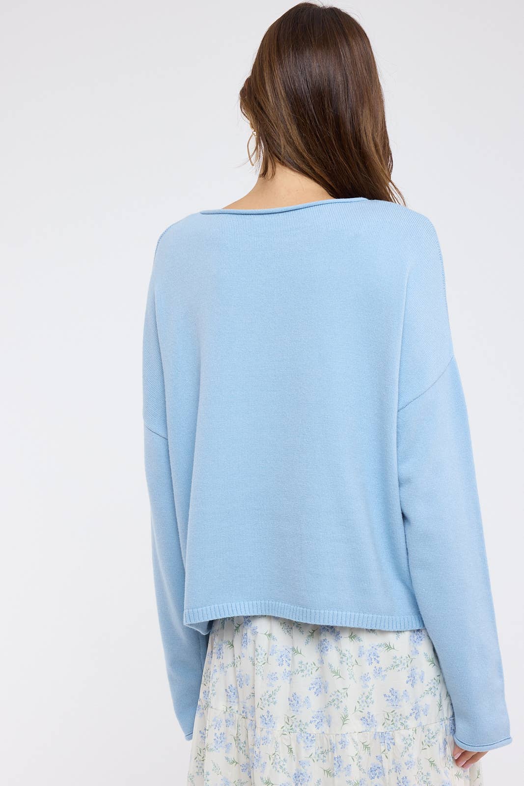 Blue Horizon Boat Neck Sweater