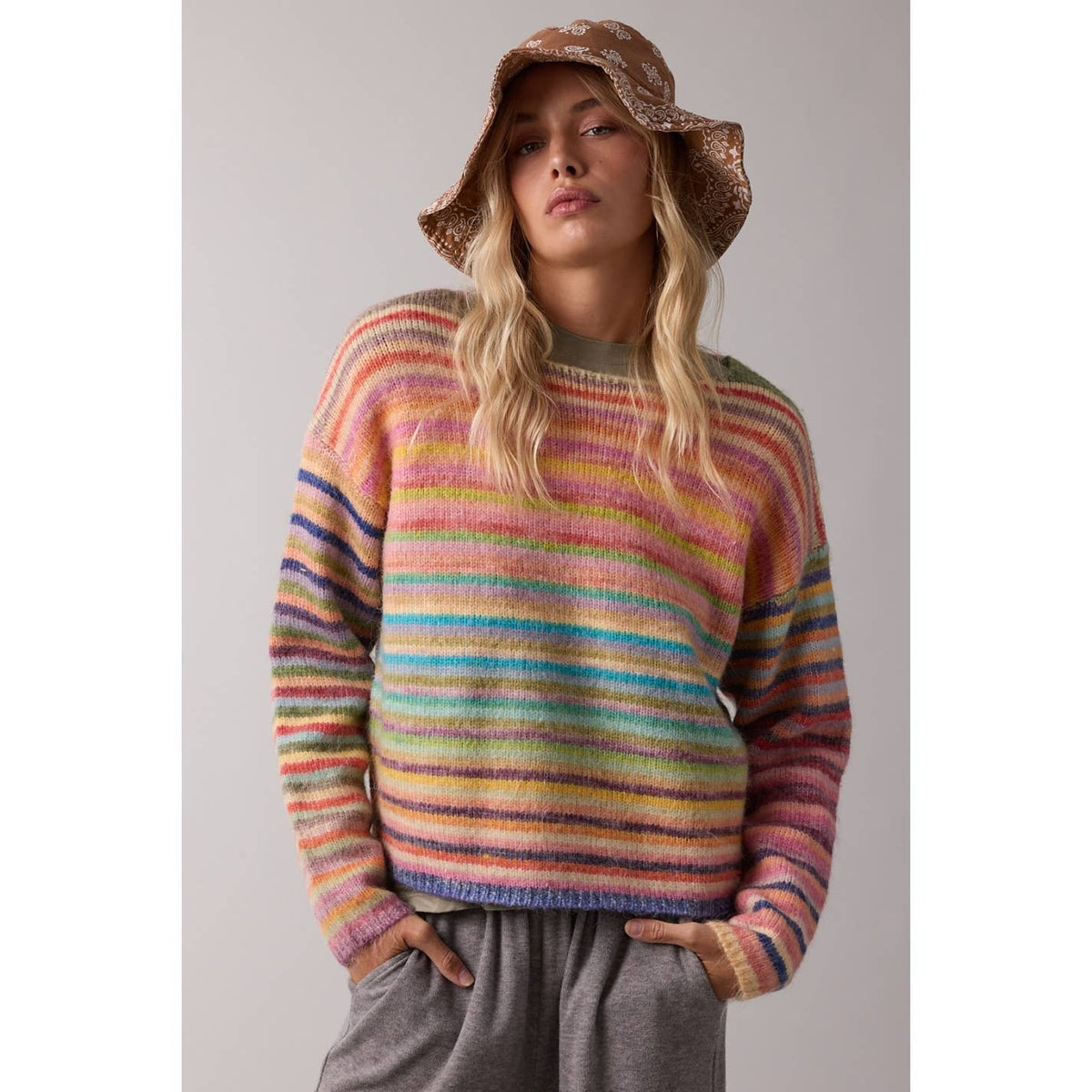 RAINBOW SKIES KNIT SWEATER - Multi Color - RESTOCK 10/29