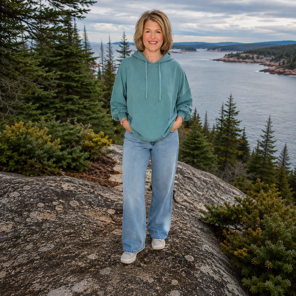 Trailside Drop Shoulder Sweatshirt Hoodie