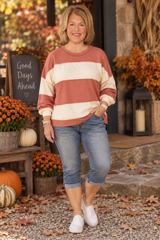 Avalon Boardwalk Pullover - Restocking Cinnamon/Pineapple