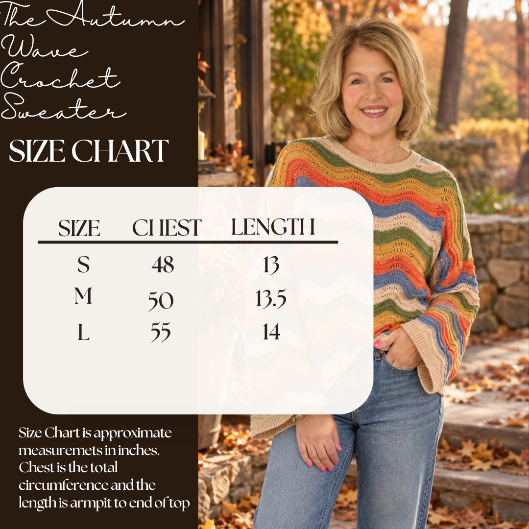 Autumn Waves Crochet Sweater
