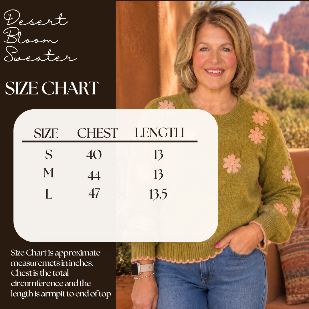 Desert Bloom Sweater - lime/peach