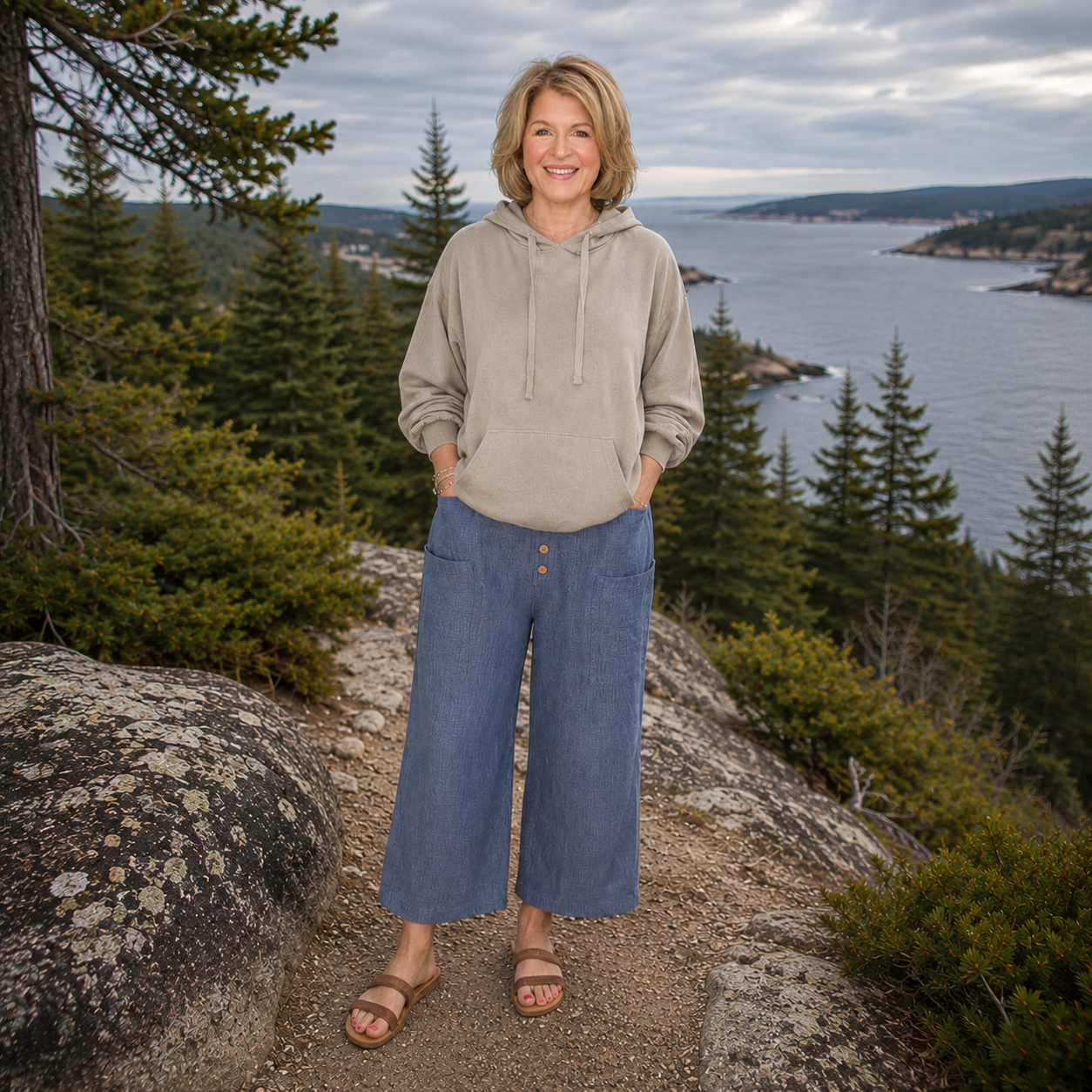 Trailside Drop Shoulder Sweatshirt Hoodie