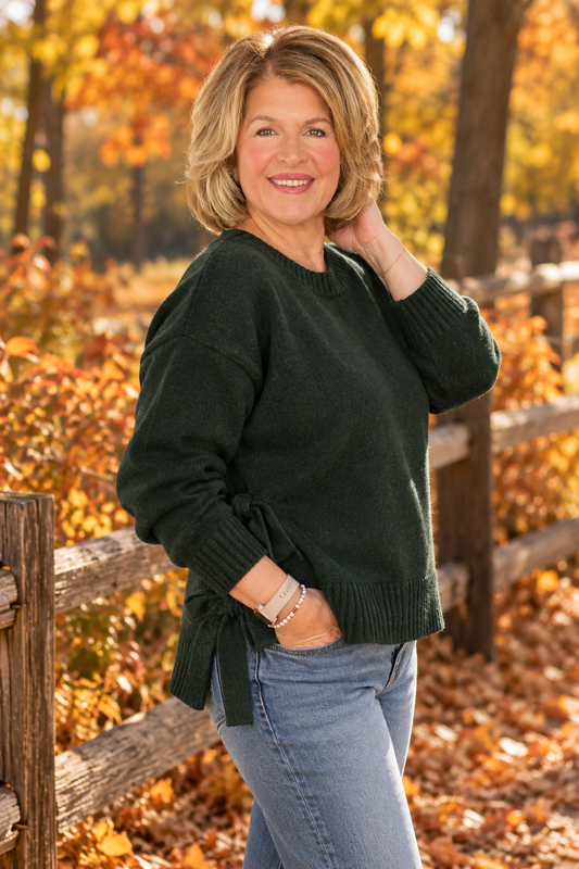 The Everley Side-Tie Sweater - Restocked!!