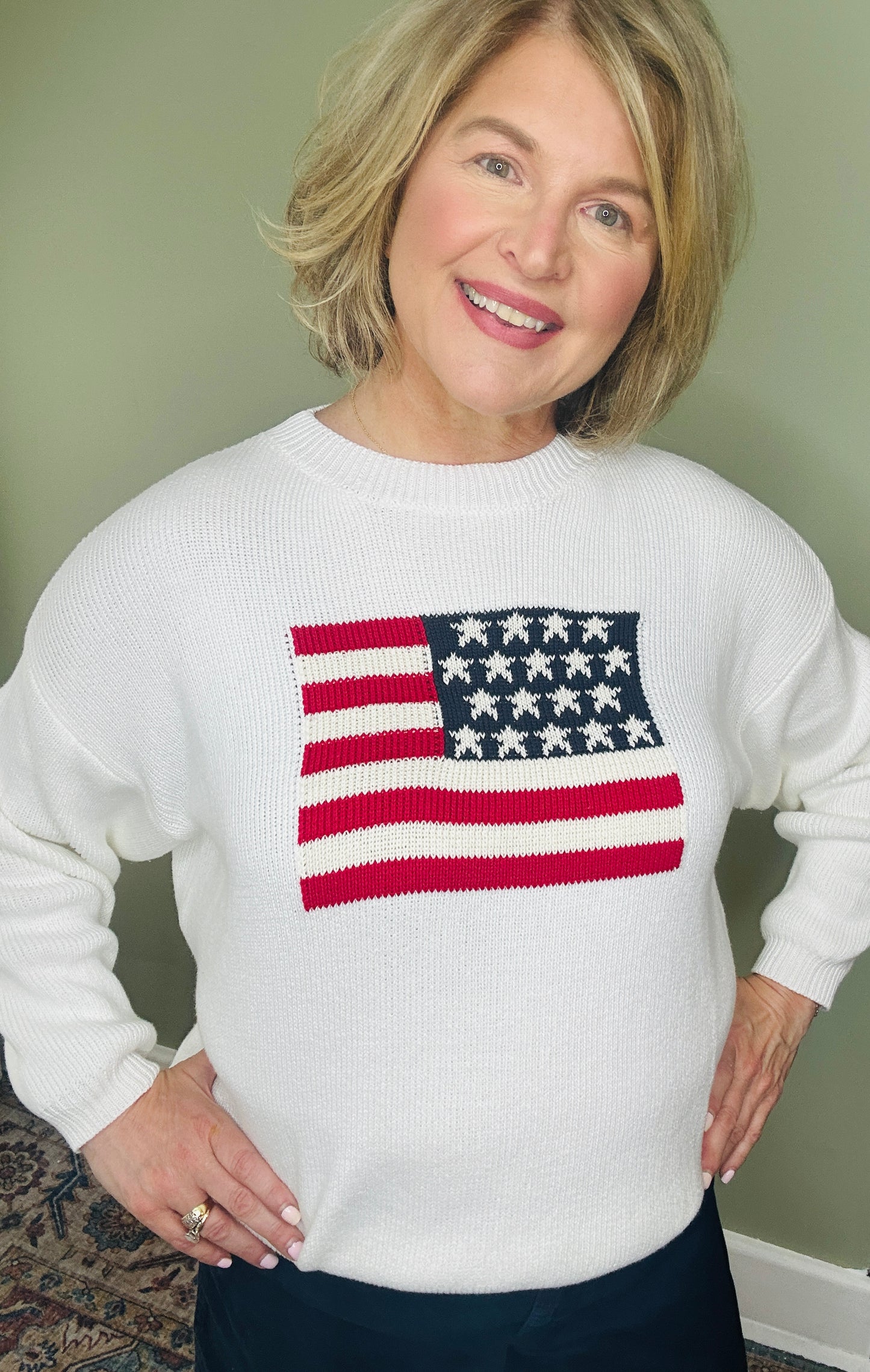 All American Flag Sweater