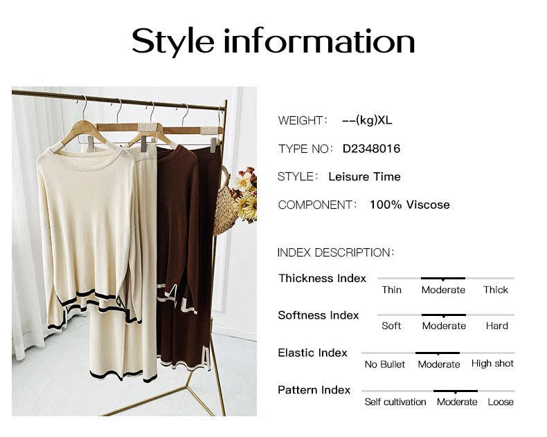 Suburban Long-sleeved Sweater and Pants Set
