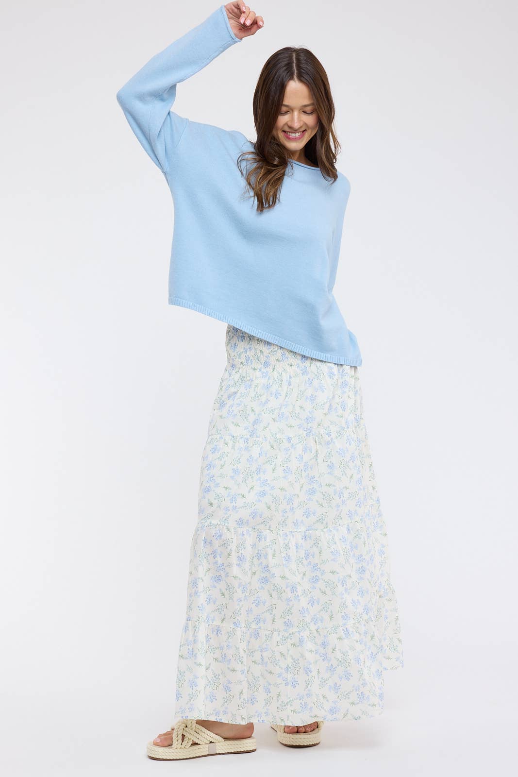 Blue Horizon Boat Neck Sweater